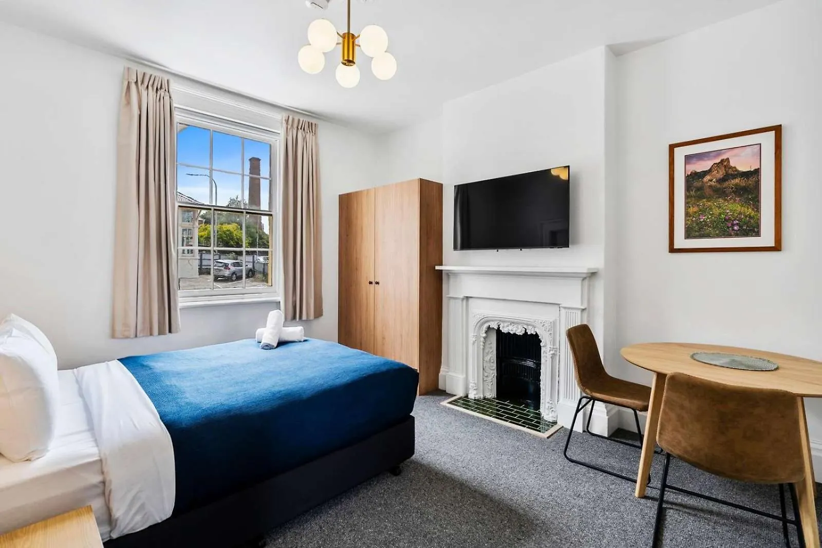 הובארט Portsea Place - Chic Queen Studio And Parking 0*,